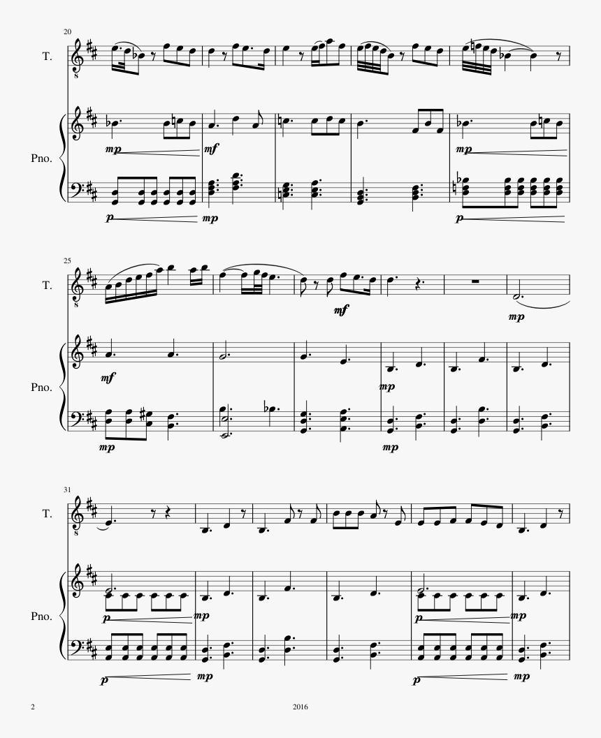 Stone Cold Partitura Piano, HD Png Download