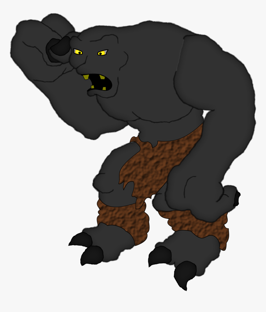 Troll Clip Arts - Black Cartoon Monster Png, Transparent Png