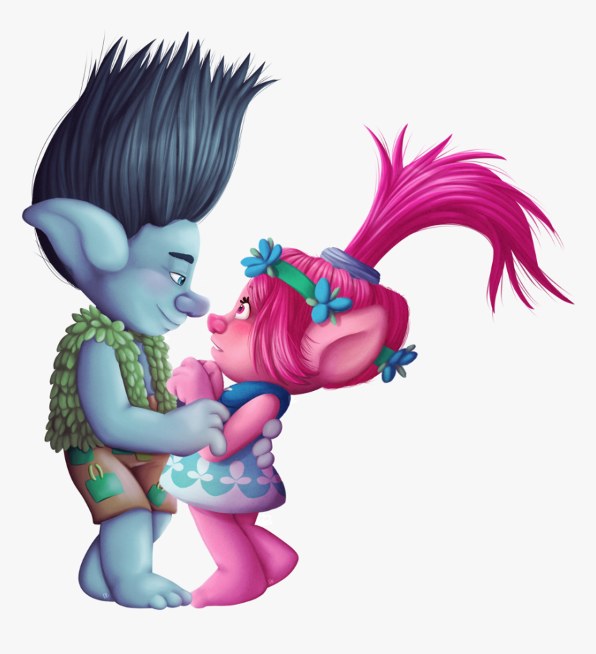 Trolls Branch And Poppy, HD Png Download