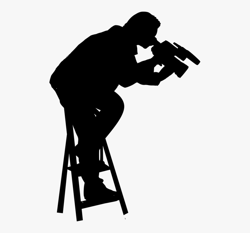 Silhouette, Cameraman, Job, Working, Actor, Aiming - Camarografo Png, Transparent Png