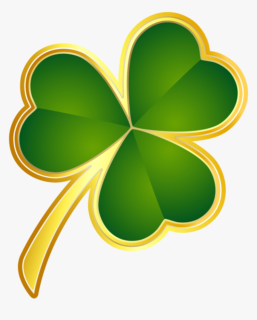 St Patricks Day Gold Shamrock Png Clipart - St Patricks Day Png, Transparent Png