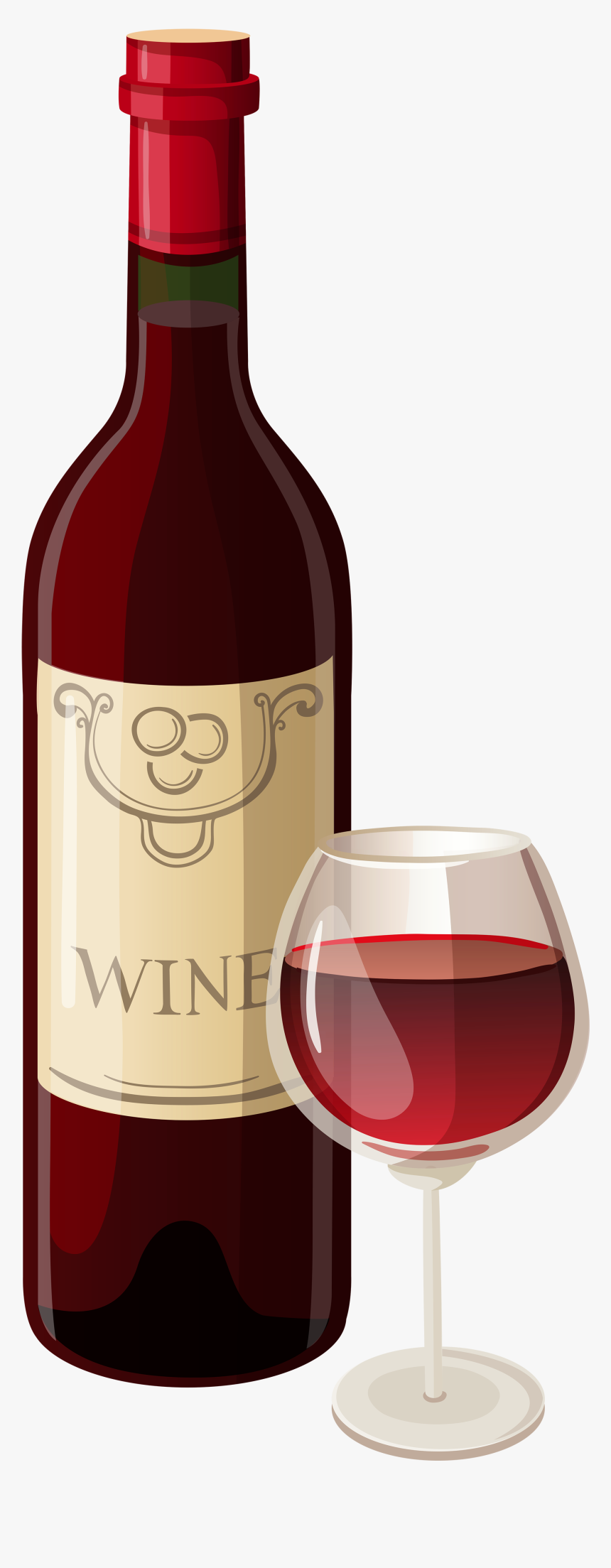 Clip Art Bottle Wine, HD Png Download
