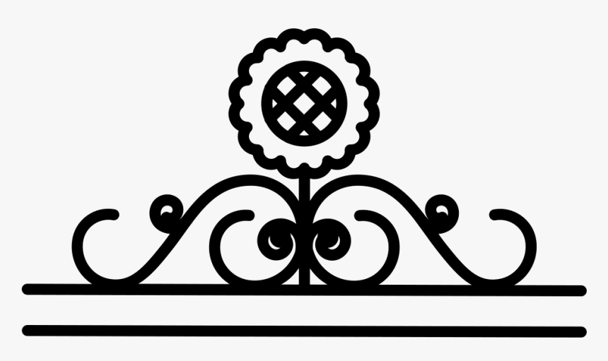 Sunflower Design With Vines Border - Png File Design Border, Transparent Png