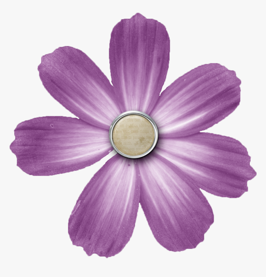 Transparent Purple Free Icons - Digital Scrapbook Blue Flowers Png, Png Download