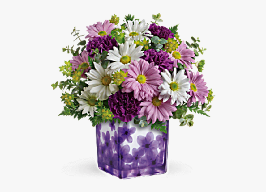 Dancing Violets Bouquet By Teleflora - Teleflora Pitcher Container, HD Png Download