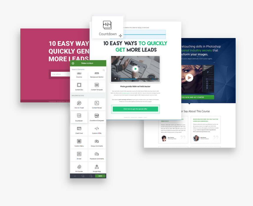 Landing Pages Every Marketing Purpose - Thrive Architect Landing Page, HD Png Download
