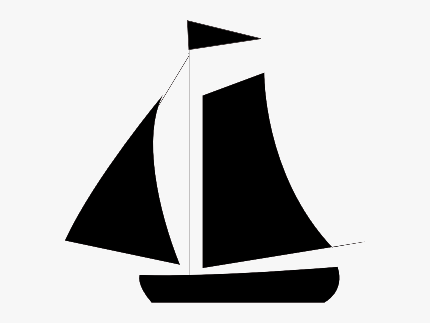 Black Sail Boat Svg Clip Arts - Boat Clip Art Blue, HD Png Download