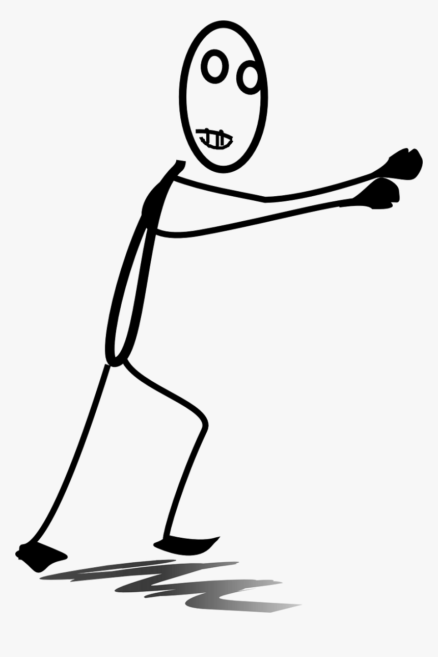 Stick Figure Pushing, HD Png Download