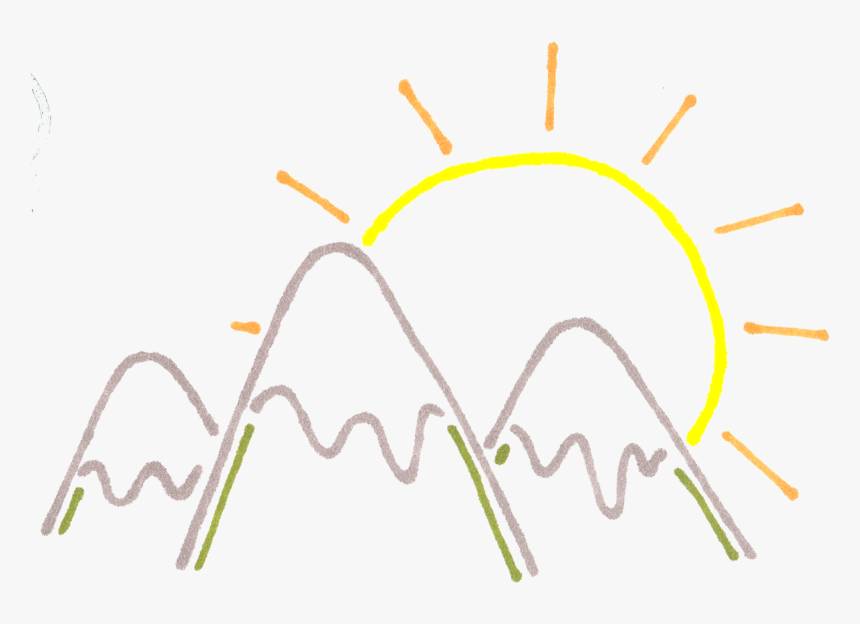 Allinallwalls Mountain Clip Art - Sun And Mountain Clip Art, HD Png Download