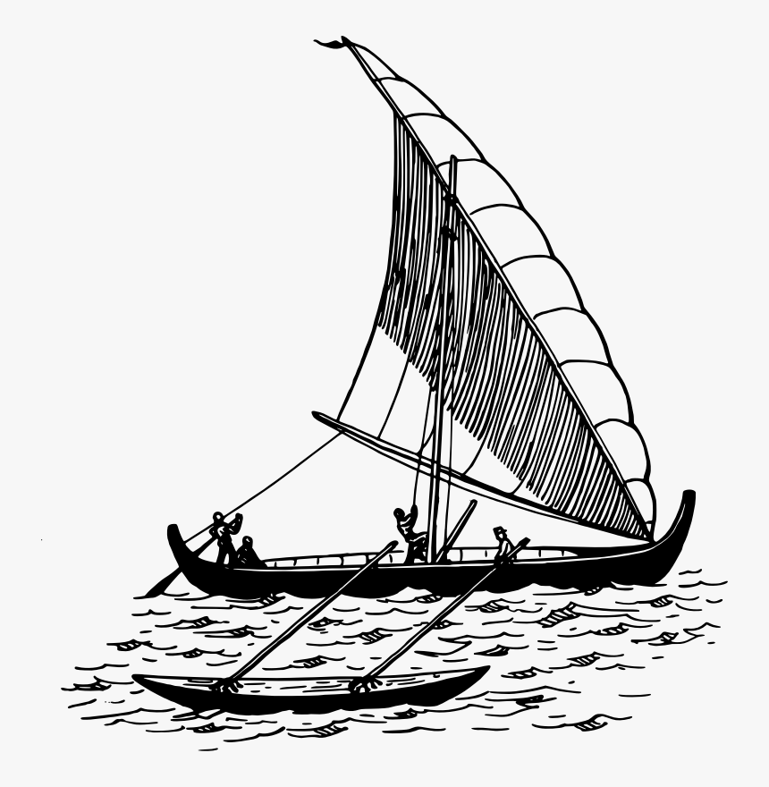 Drawing Sailboat Clip Art - Proa Png, Transparent Png