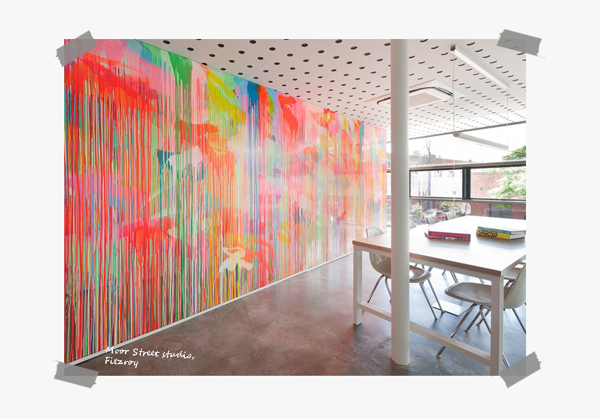 Colourful Office Design, Pink Wall, Office Divider - Colourful Office Design, HD Png Download