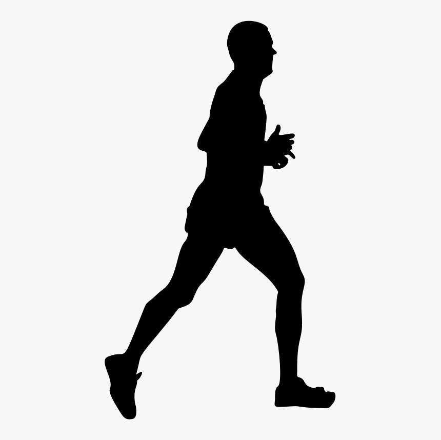 Running - People Running Silhouette Png, Transparent Png