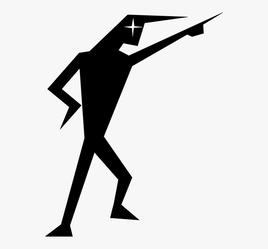 Stick Figure Vector - Stick Figure Pointing Transparent, HD Png Download