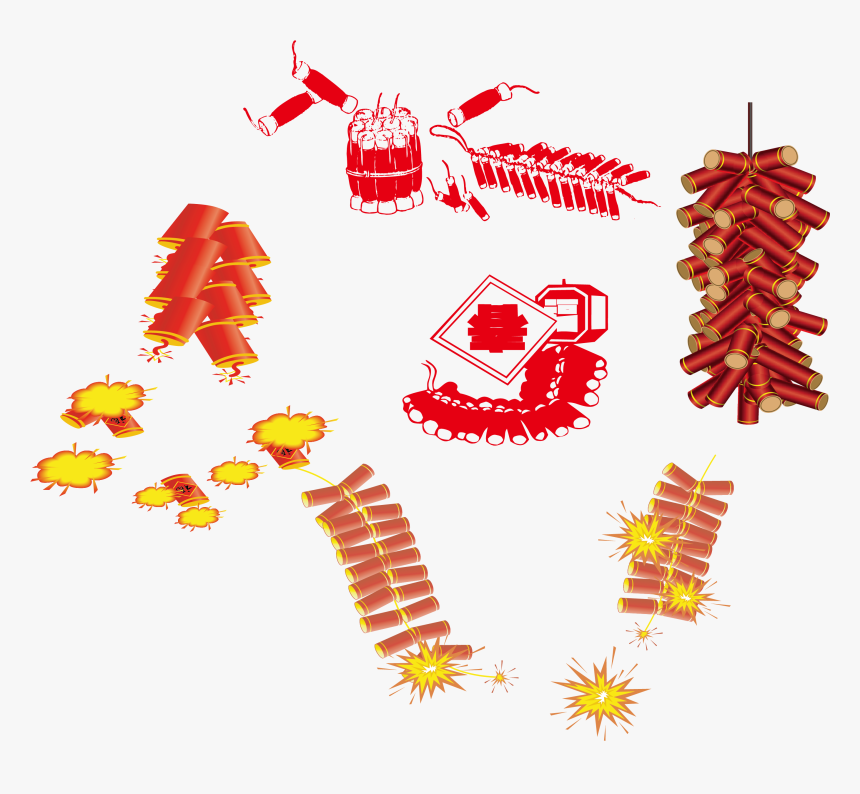 Transparent Chinese New Year Png - Chinese New Year Firecracker Png, Png Download