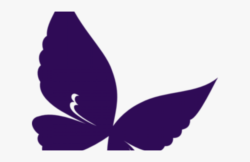Purple Butterfly Cliparts - Purple Clipart Butterfly, HD Png Download
