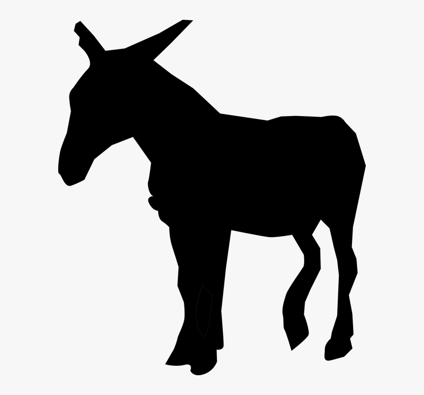 Donkey Black Clipart, HD Png Download