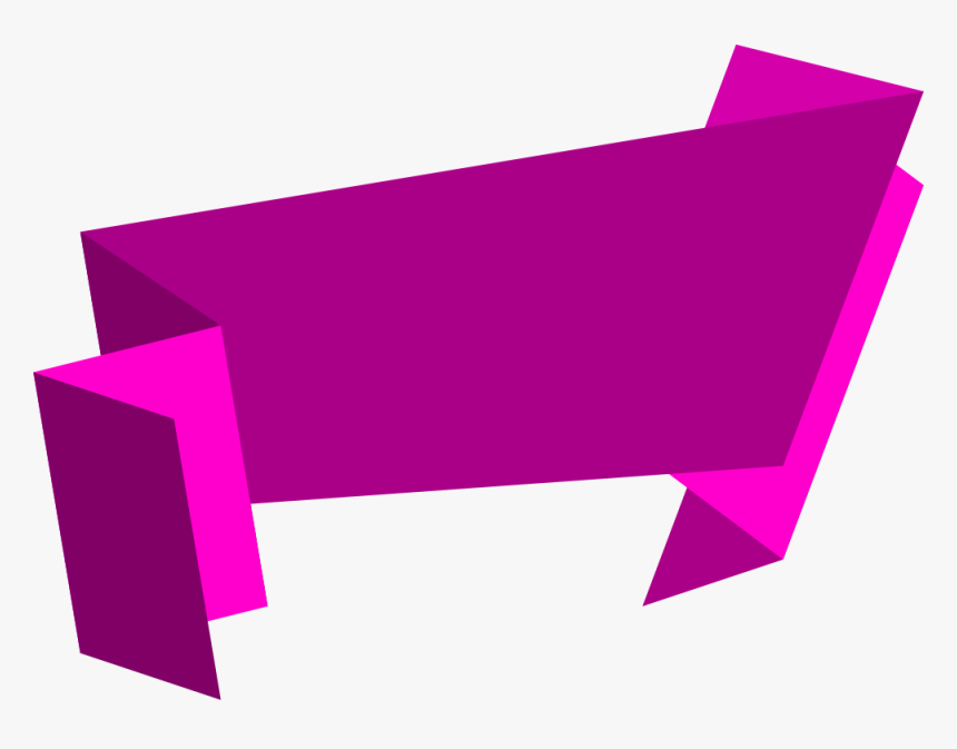 Banner Transparent Pictures Free - Origami Banner Png, Png Download