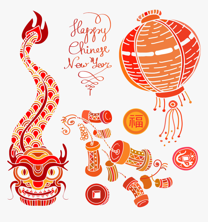 Chinese New Year Firecracker Chinese Zodiac - Chinese Fire Cracker Graphics, HD Png Download