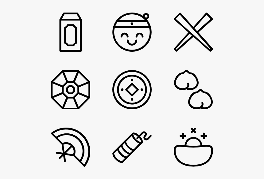Ox Vector Chinese New Year - Hand Drawn Social Media Icons Png, Transparent Png