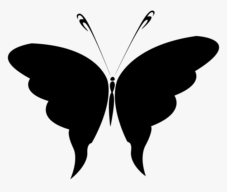 Butterfly Silhouette 4 Icons Png - Butterfly Wings Png Silhouette, Transparent Png