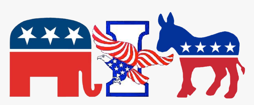 Republican Elephant And Democratic Donkey Png - Democratic Republican Party Drawing, Transparent Png