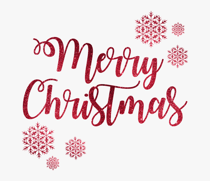 Download Merry Christmas Snow Flakes Transparent Png - Christmas Word Art Png, Png Download