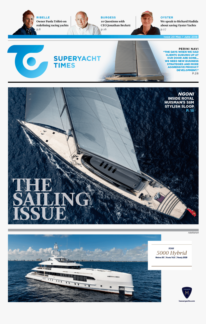 Supersail Times Press Front May 2018 - Ngoni Royal Huisman, HD Png Download