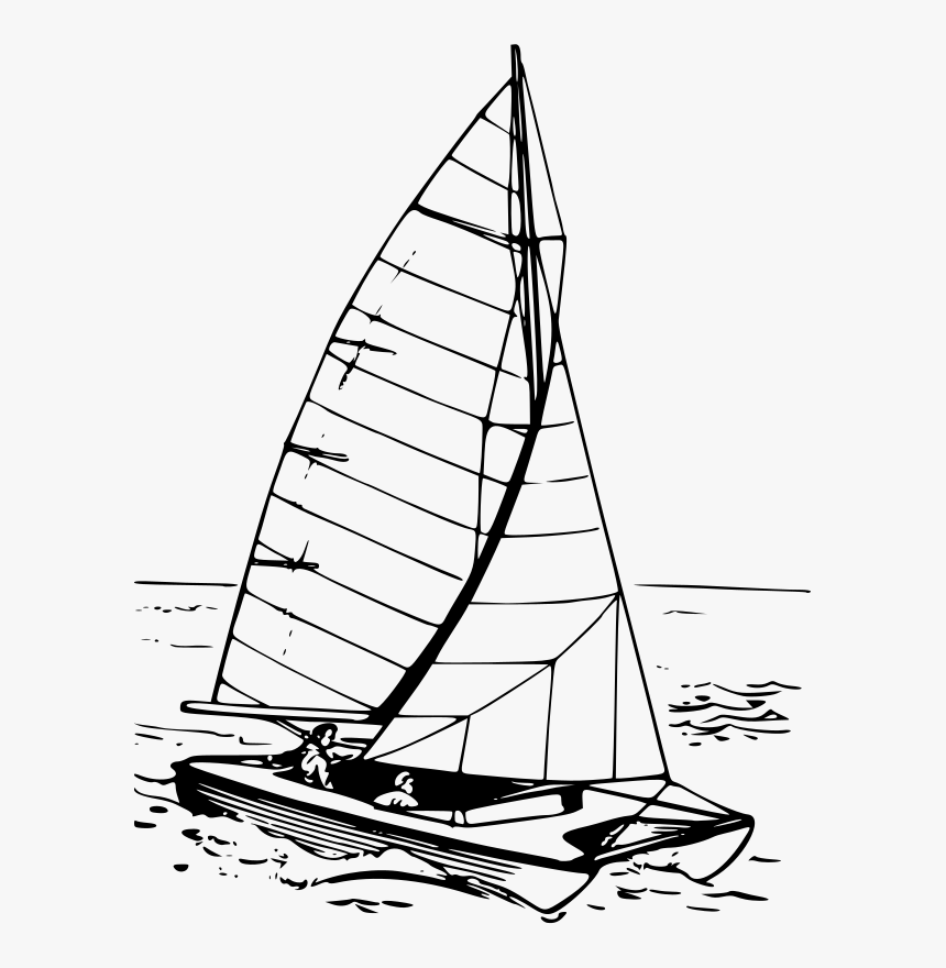 Sailing Boat Clipart Water Vehicle Catamaran Boat Drawing Hd Png Download Transparent Png Image Pngitem