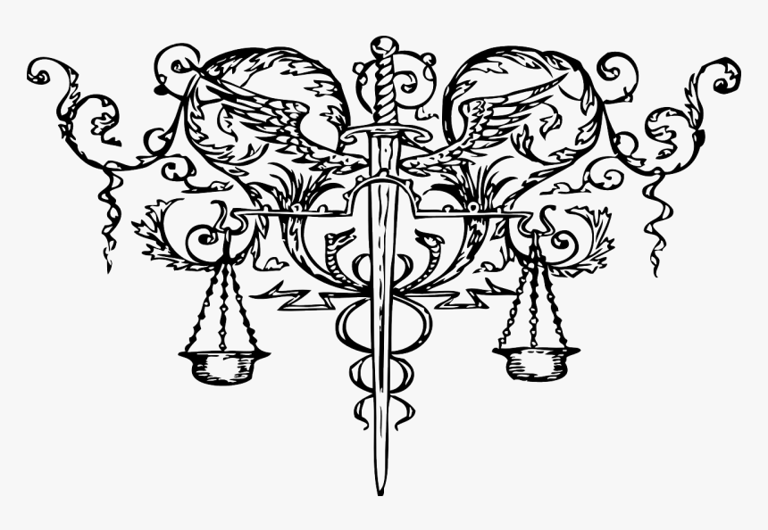 Scale Of Justice And Sword, HD Png Download