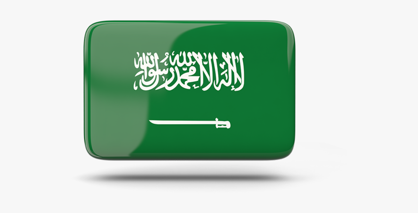 Rectangular Icon With Shadow - Flag Saudi Arabia Map, HD Png Download