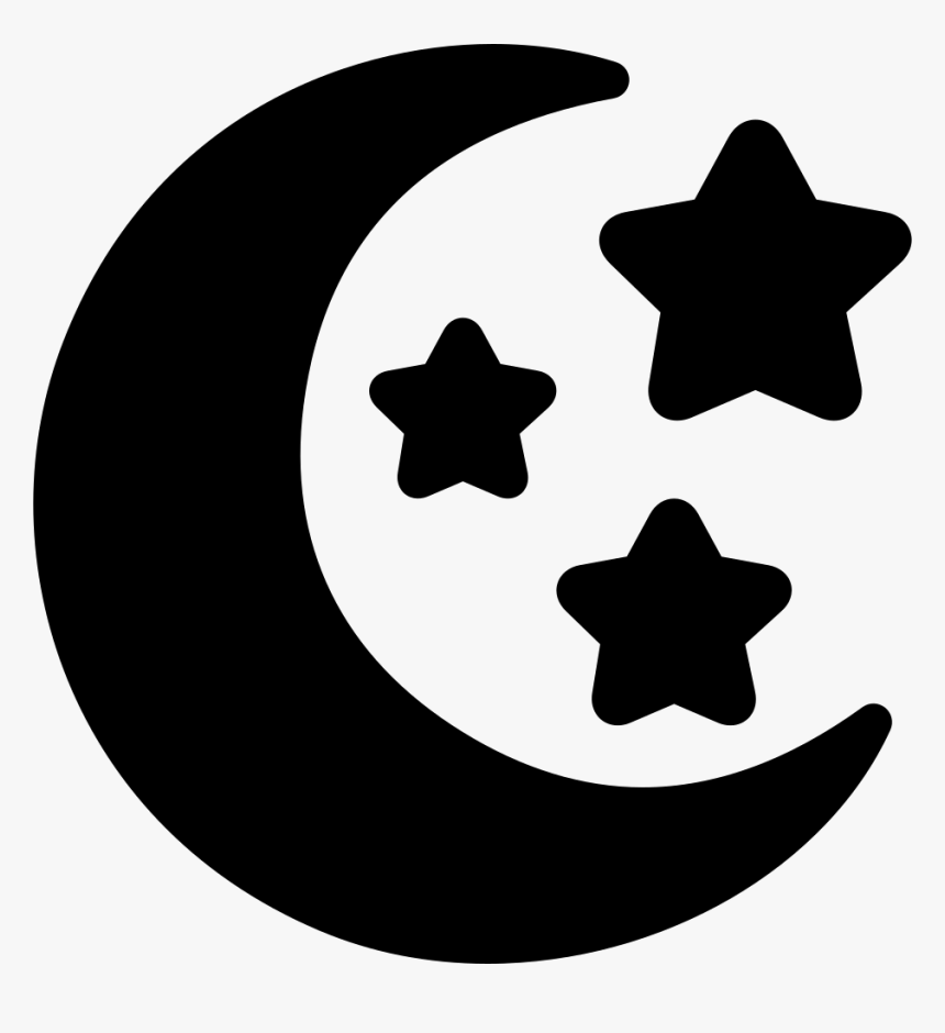 Moon And Stars Shapes - Moon And Stars Icon, HD Png Download