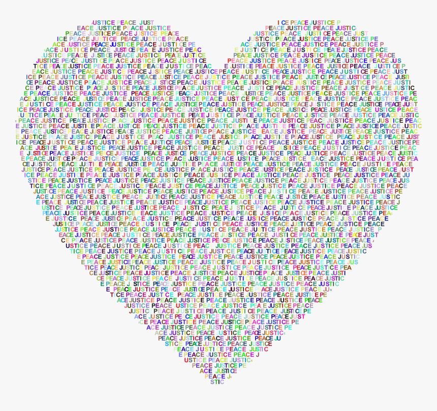 Justice And Peace Heart Prismatic Clip Arts - Portable Network Graphics, HD Png Download