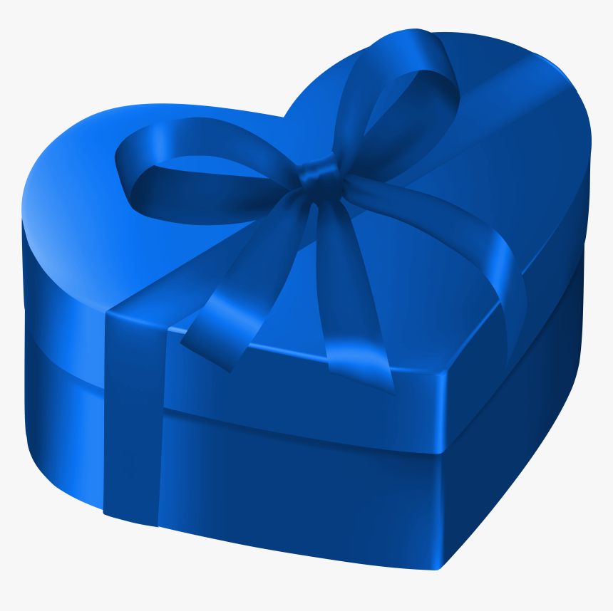 Blue Heart Gift Box Png Clipart Image Gallery Yopriceville - Gift, Transparent Png