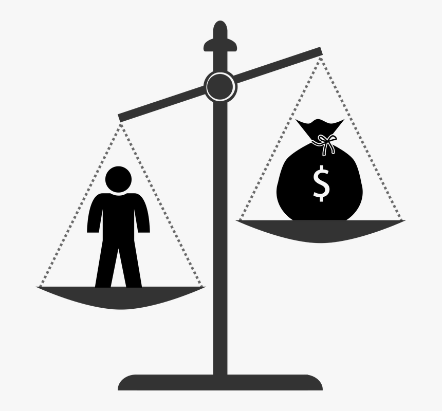 Access To Justice, Scales Weigh Money And Individual - Corporate Debt Restructuring Clipart, HD Png Download