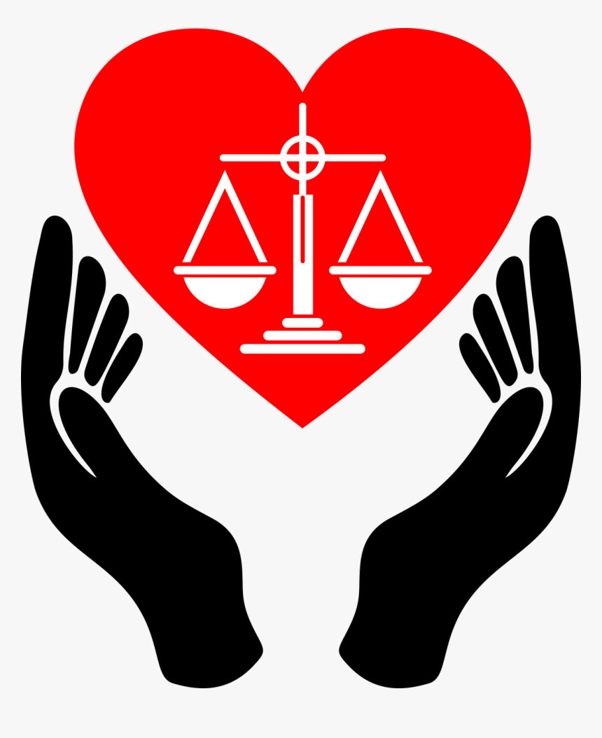 Picture Of Scales Of Justice In A Heart Held By Two - Bill Of Rights Symbol, HD Png Download