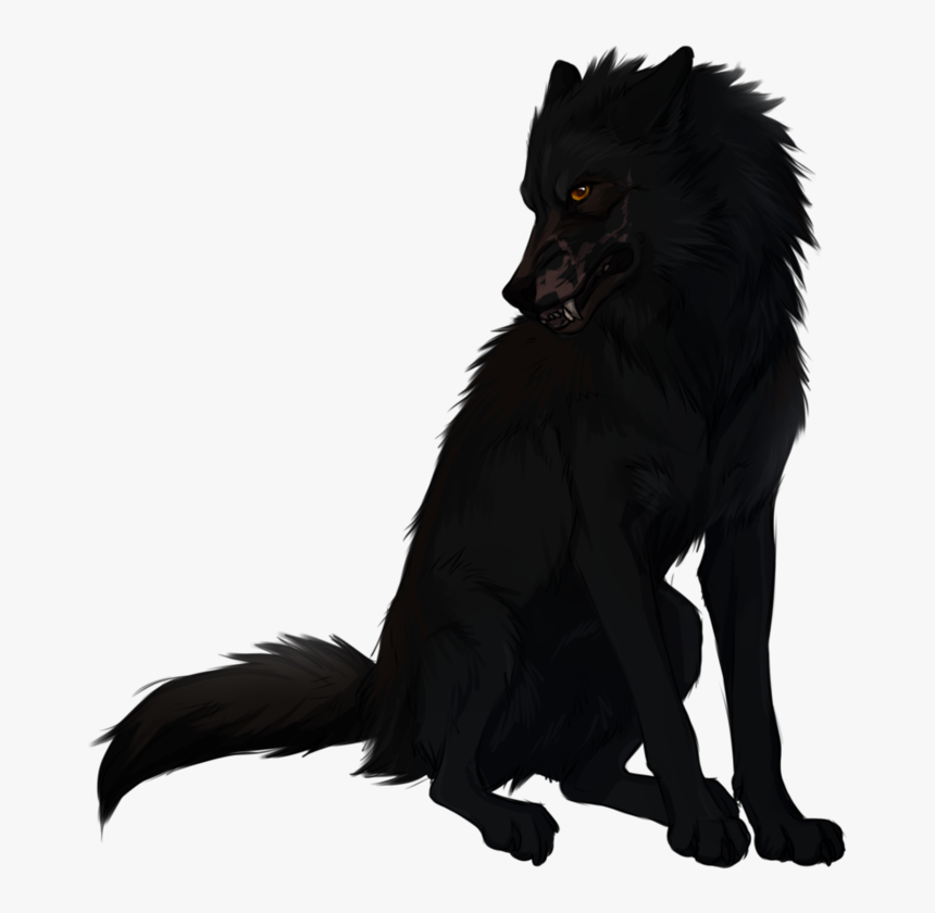 Transparent Wolf Tattoo Png - Black Wolf Drawing, Png Download