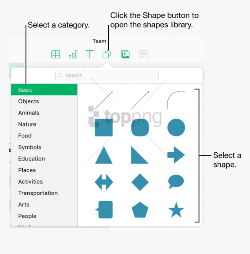Free Png Formatting Multiple Shapes In Keynote Png - Keynote Shapes, Transparent Png