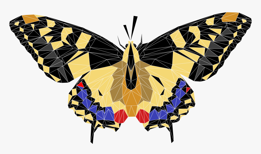 Low Poly Butterfly Clip Arts - Lepidoptera Png, Transparent Png