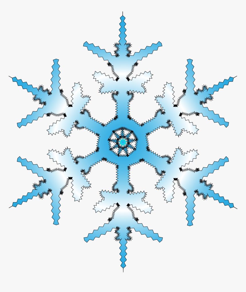 Blue Winter Snowflake Png - Blu Snowflake, Transparent Png