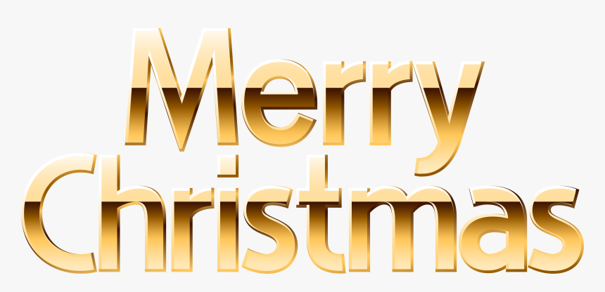 Gold Merry Christmas Clipart, HD Png Download