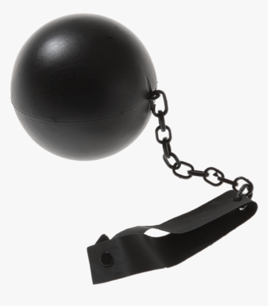 Leather Ball And Chain - Ball And Chain Png, Transparent Png