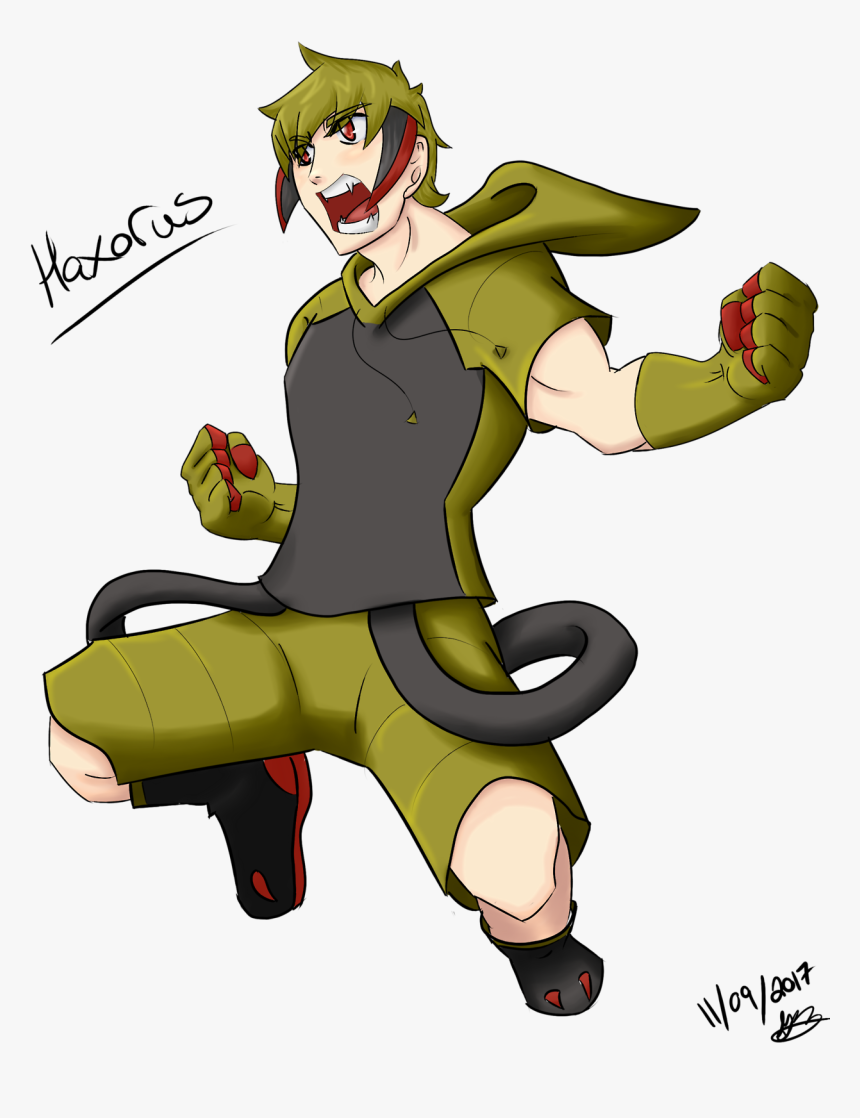 Nightgazer101 - 
“haxorus - Pokemon Gijinka
” - Cartoon, HD Png Download