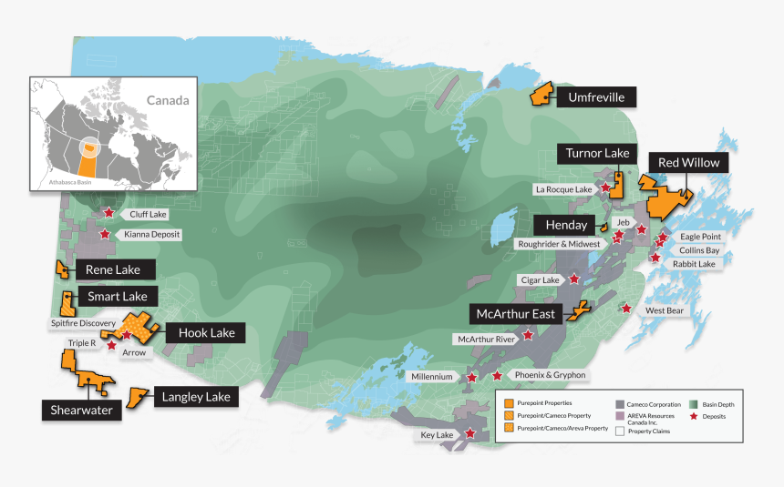 Illustrated Map Of Purepoint Project Sites - Atlas, HD Png Download