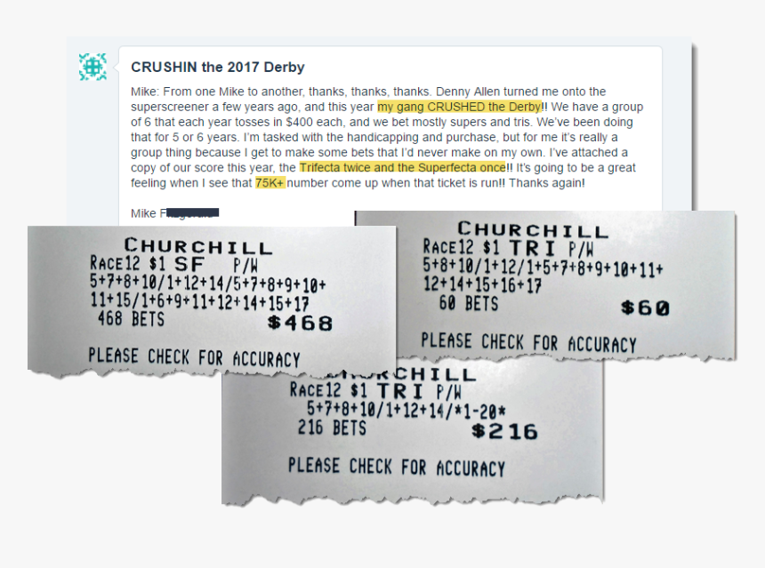 Superfecta Winning Derby Ticket, HD Png Download