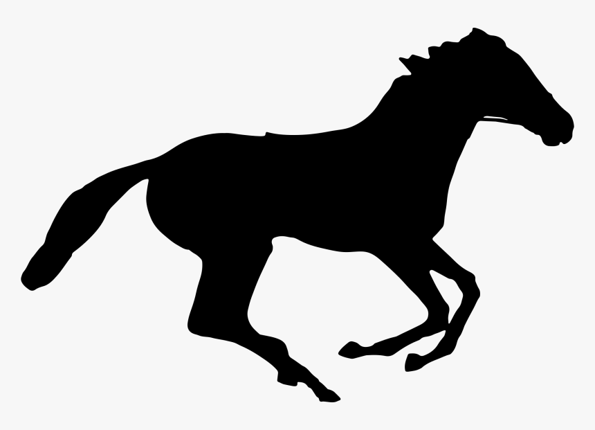 Jockey Silhouette Minus Jockey Clip Free - Transparent Horse Vector, HD Png Download