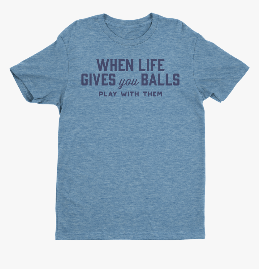 Pins Balls Tee Blue Front, HD Png Download