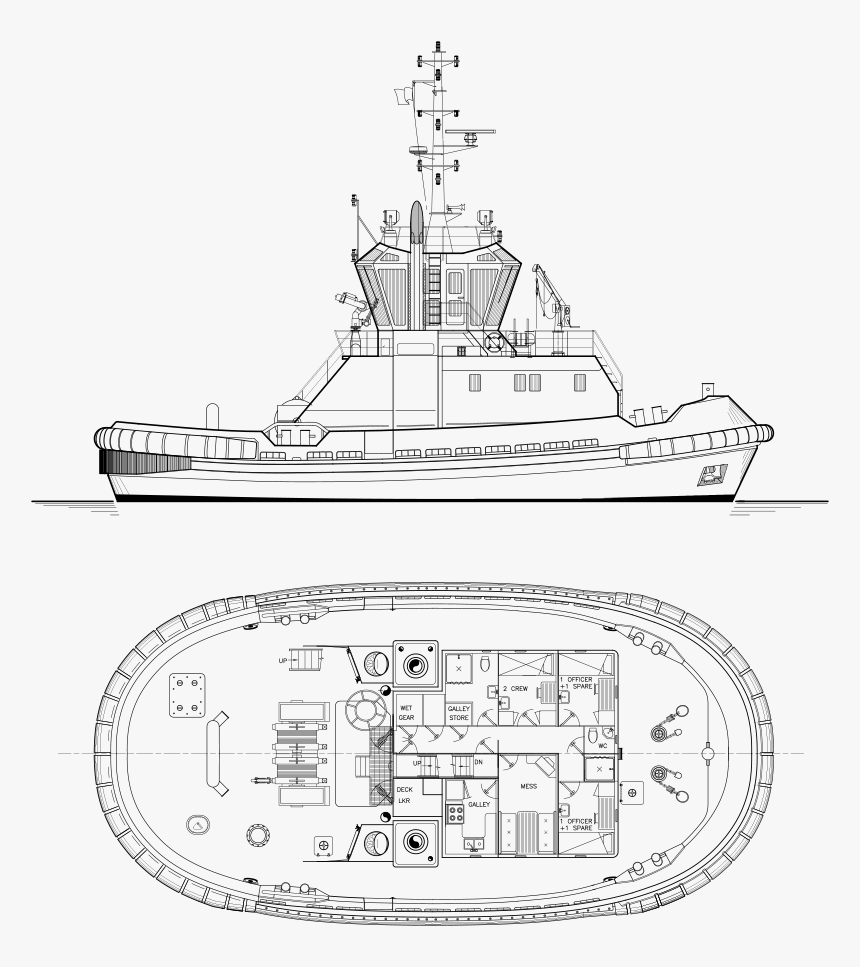 Azt 2400 Ga - Tractor Tug Design, HD Png Download