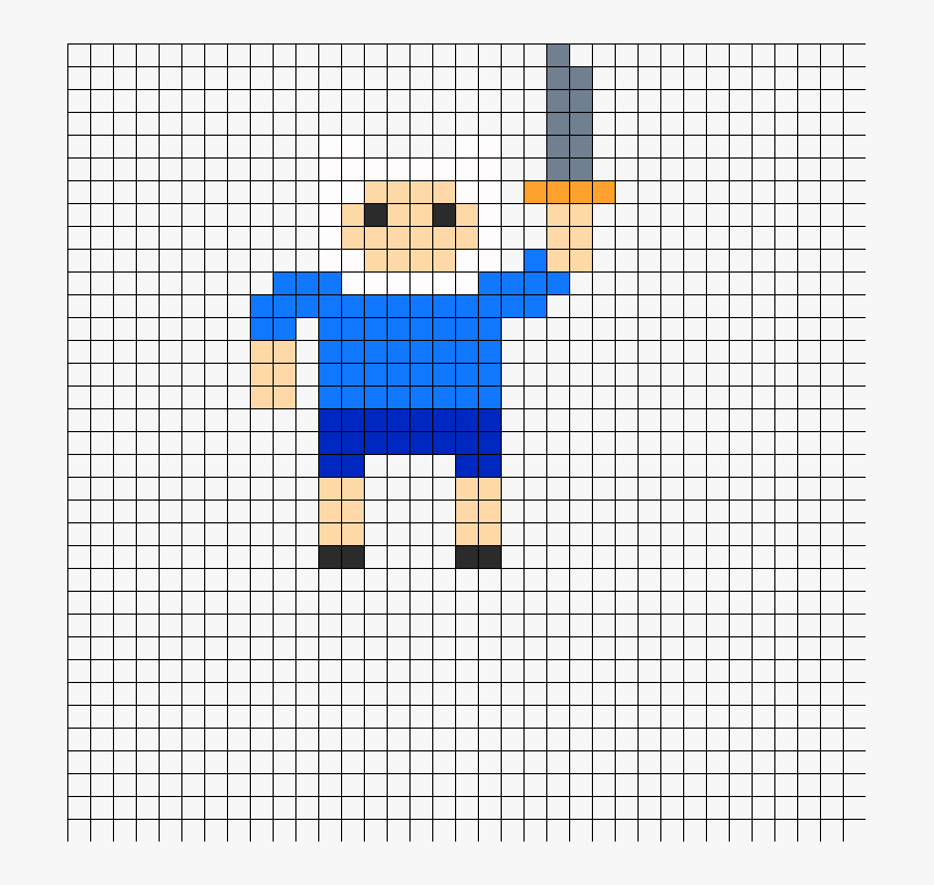 Adventure Time Finn Perler Bead Pattern / Bead Sprite - Fairly Odd Parents Pixel Art, HD Png Download