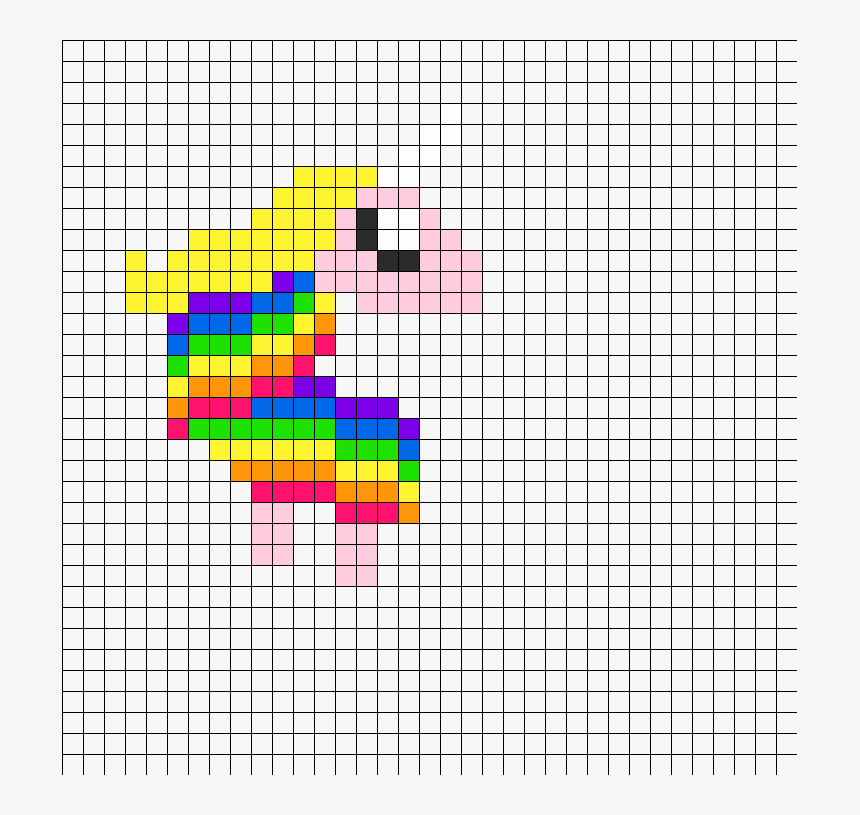 Adventure Time Ladyrainicorn Perler Bead Pattern / - King Minecraft Pixel Art, HD Png Download