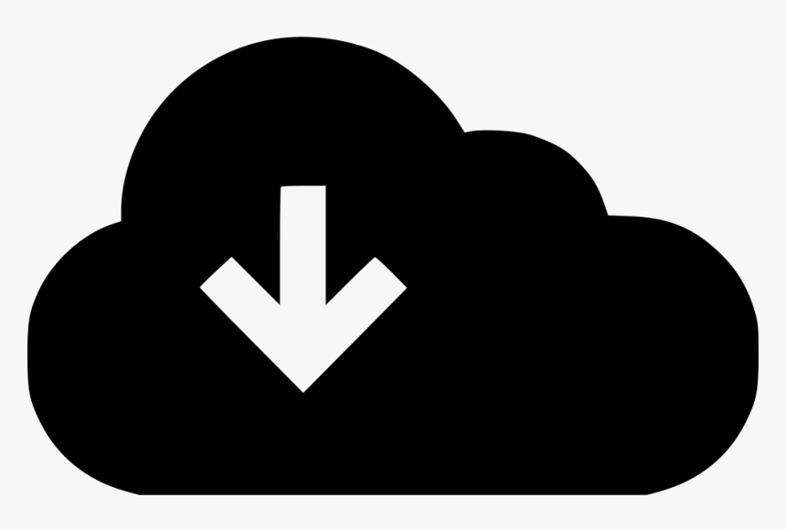Down Streaming Cloud Arrow Pointer - Emblem, HD Png Download